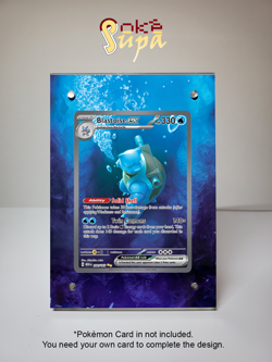 Blastoise 200/165 - Pokemon 151 - Magnetic Card Case + Artwork + Stand - Image 1