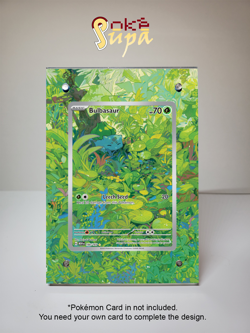 Bulbasaur 166/165 - Pokemon 151 - Magnetic Card Case + Artwork + Stand - Image 1
