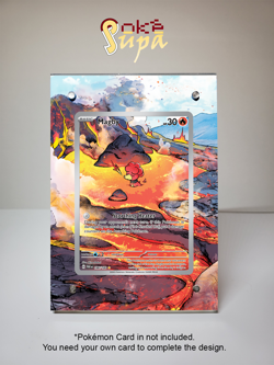 Magby 186/182 - Pokemon Paradox Rift - Magnetic Card Case + Artwork + Stand - Image 1