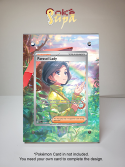 Parasol Lady 255/182 - Pokemon card extended artwork magnetic case with stand - Image 1