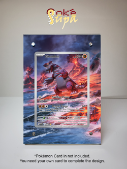 Groudon 199/182 - Pokemon Paradox Rift - Magnetic Card Case + Artwork + Stand - Image 1