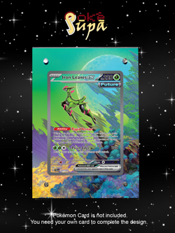 Iron Leaves Ex 203/162-Pokemon Temporal Forces-Magnetic Card Case+Artwork+Stand - Image 1