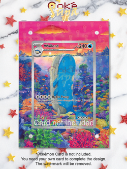 Wailord Ex 162/159 -Pokemon Journey Together - Magnetic Card Case+Artwork+Stand - Image 1