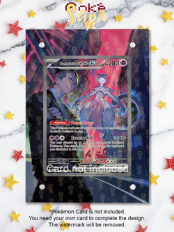 Mewtwo Ex 231/182 -Pokemon Destined Rivals - Magnetic Card Case+Artwork+Stand - Image 1