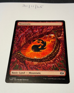 Magic the Gathering MTG Mountain Full Art x1 Land Dragon's Eye Card NM/M - Image 1