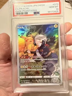 Pokemon PSA Grading Card 2022 JPN.SWSH FA/Pikachu Dark Phantasma #073 GEM MT 10 - Image 2