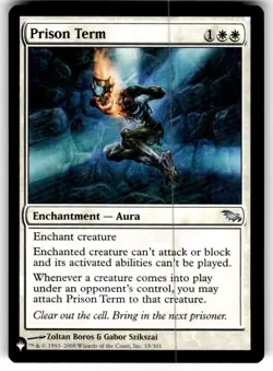 Prison Term Shadowmoor Regular MTG NM Mystery - Image 1