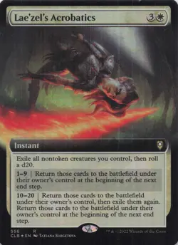 Lae'zel's Acrobatics (Extended Art) CLB Foil Rare #556 NM MTG - Image 1
