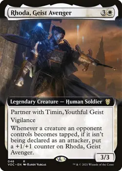 1x Rhoda, Geist Avenger - Extended Art NM Eng MTG - Crimson Vow Commander - Image 1