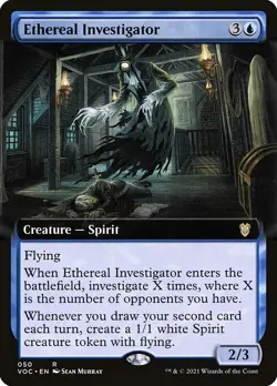 1x Ethereal Investigator - Extended Art NM Eng MTG - Crimson Vow Commander - Image 1