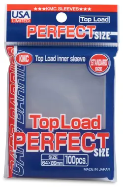 KMC Supplies Sleeves USA Version Top Load Perfect pack of 100 4521086002000 - Image 1