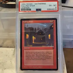 MTG Legends FALLING STAR Sorcery RESERVED LIST PSA 6 EX-MT - Image 1