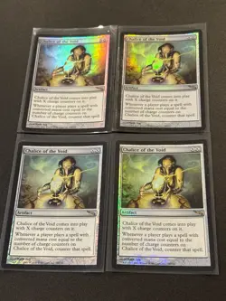 Mirrodin Chalice of the Void FOIL x4 Playset MTG Magic the Gathering MP - Image 1