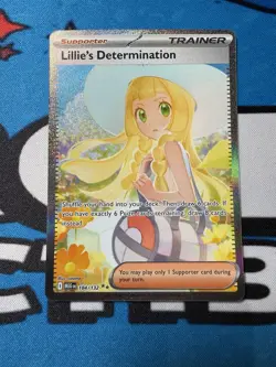 Lillie's Determination SIR 184/132 Mega Evolution Pokemon English MINT - Image 1