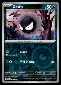 GASTLY 055/091 COMMON PALDEAN FATES POKEMON - Image 1