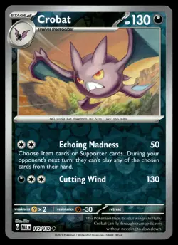 CROBAT 112/182 UNCOMMON PARADOX RIFT POKEMON - Image 1
