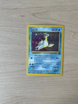 Lapras Holo LP - Pokemon Fossil 10/62 Unlimited Holo Rare - Image 1