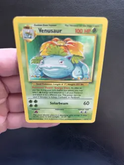 Venusaur 015/102 Base Set Holo LP/MP CLEAN FRONT 1999 Pokemon - Image 5