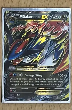 Pokemon TCG Black Star M Salamence EX Holo Black Star Promo Flashfire XY171 LP - Image 1