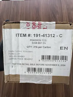 Pokemon TCG SV08 SURGING SPARKS Booster Box Case (6 Booster Boxes) *SEALED* - Image 2