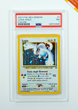 Pokemon PSA 7 Lugia #9 Holo Neo Genesis 2001 Italiano - Image 1