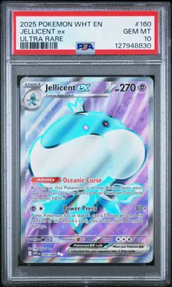 2025 Pokemon SV WHT EN-White Flare #160 JELLICENT ex ULTRA RARE PSA 10 - Image 1
