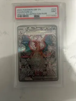 Pokemon TCG Obsidian Flames Charizard EX Card 223/197 Sir PSA 9 Mint - Image 1