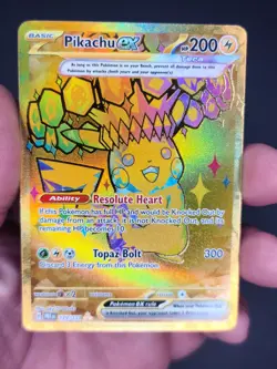 Pikachu EX 179/131 - Gold Hyper Rare - Pokemon Prismatic Evolutions - NM/Mint - Image 3