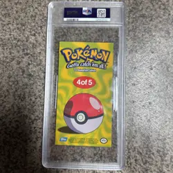 1999 Topps Pokemon Tv Charmander Topper PSA 6 - Image 2