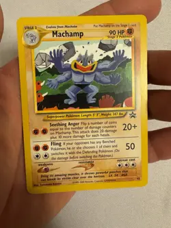2002 Pokemon - Machamp Non-Holo - WOTC Black Star Promo #43 - Pokemon League - Image 2