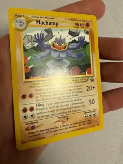 2002 Pokemon - Machamp Non-Holo - WOTC Black Star Promo #43 - Pokemon League - Image 3