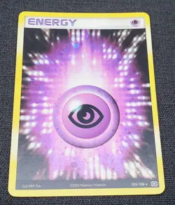 2005 Pokemon EX Emerald #105/106 Psychic Energy HOLO Swirl - Image 1