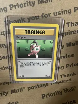 Recycle 61/62 Pokemon Trainer 1st Edition Fossil Common Near Mint - Image 1