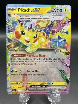 Pokemon Pikachu TCG Surging Sparks EX Double Rare Holo Card 057/191 NM Condition - Image 1