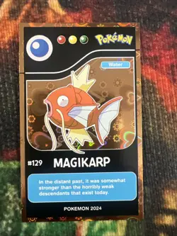 Pokemon Magikarp Gold Heart Holo Pokedex Black Edition 2024 Peru Us Seller - Image 1
