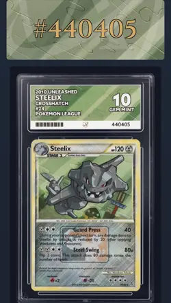 Pokemon TCG Steelix 24/95 ACE 10 Crosshatch League Stamp 2010 HG & SS Unleashed - Image 3