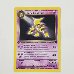 1999 Pokemon Team Rocket Dark Alakazam 18/82 Rare WotC Vintage Card 1st Edition - Image 3