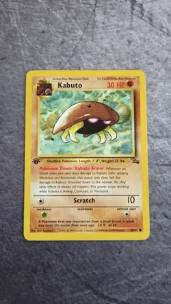 Pokemon 1999 Fossil 1st Edition Kabuto 50/62 MP - Image 1