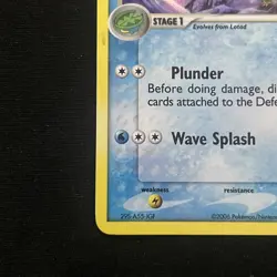 Pokemon - Lombre 37/100 - EX Crystal Guardians - STAMPED Reverse HOLO - 2005 LP - Image 5