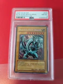 Yu-Gi-Oh! Blue-Eyes White Dragon 2003 BPT-009, PSA 8 - Image 1