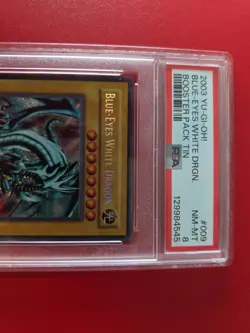 Yu-Gi-Oh! Blue-Eyes White Dragon 2003 BPT-009, PSA 8 - Image 2