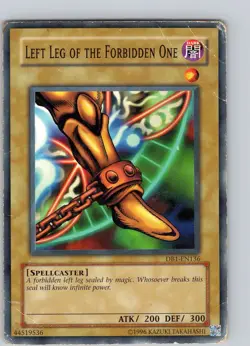 Yu-Gi-Oh TCG Left Leg Of The Forbidden One DB1-EN136 Unlimited Regular Common HP - Image 1