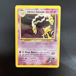 Pokemon Card Sabrina's Alakazam Holo 16/132 Gym Challenge ENG Inglese EXC/NM - Image 1