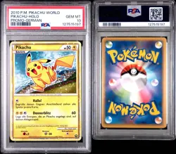 Pokemon TCG Pikachu World Collection 2010 German PSA 10 Holo Promo Card - Image 3