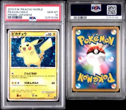 Pokemon TCG Pikachu World Collection 2010 Blue PSA 10 Holo Promo Card - Image 3