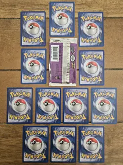 NM 12 Base Set 2 Cards Empty/Opened Base Set 2 Pidgeot Booster Pack Wrapper - Image 2