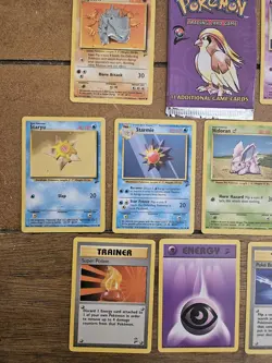 NM 12 Base Set 2 Cards Empty/Opened Base Set 2 Pidgeot Booster Pack Wrapper - Image 5