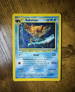Pokemon TCG Kabutops Neo Discovery Holo Card 6/75 Unlimited Rare HP - Image 1