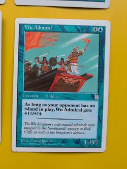 Portal Three Kingdoms 4 card P3K MTG Wu Admiral,Champion's Victory,Straw Soldier - Image 2