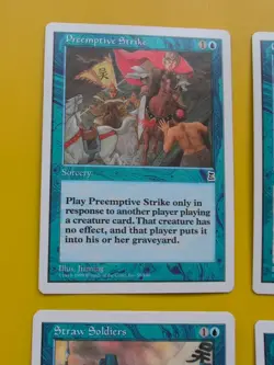 Portal Three Kingdoms 4 card P3K MTG Wu Admiral,Champion's Victory,Straw Soldier - Image 5